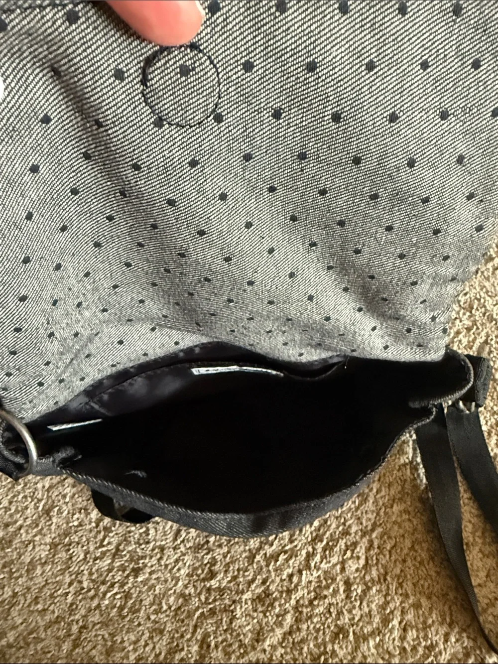 Dakine Polka Dot Gray/Black Purse